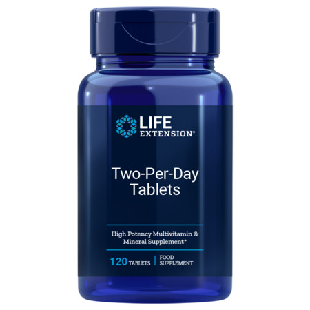 Life Extension Two-Per-Day Dietary supplement containing vitamins and minerals