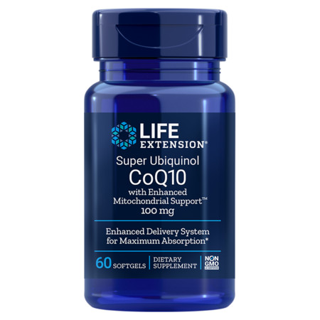 Life Extension Super Ubiquinol CoQ10 with Enhanced Mitochondrial Support™ Supplement for a healthy heart
