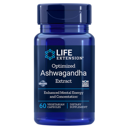 Life Extension Optimized Ashwagandha Extract Ashwagandha-Extrakt zur Stressbewältigung und zum Schutz der Gehirnzellen