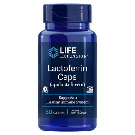 Life Extension Lactoferrin Caps Nahrungsergänzungsmittel zur Unterstützung des Magen-Darm-Trakts und der Immunität