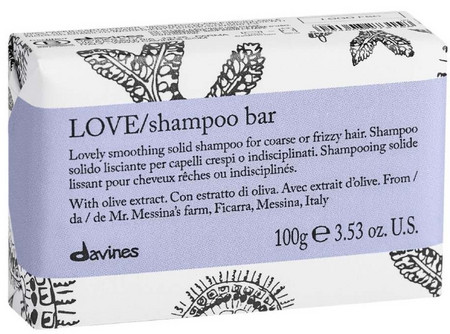 Davines Essential Haircare Love Shampoo Bar smoothing solid shampoo for coarse, frizzy hair