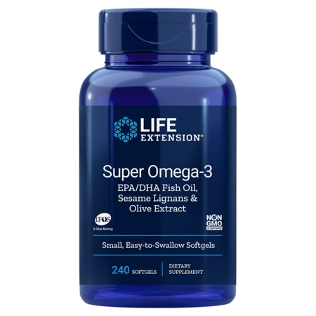 Life Extension Super Omega-3 EPA/DHA Fish Oil Omega-3-basierte kardiovaskuläre Unterstützung