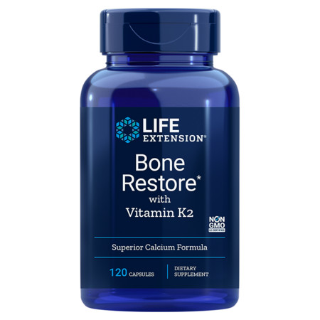 Life Extension Bone Restore with Vitamin K2 Umfassende Unterstützung der Knochengesundheit