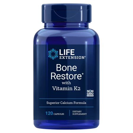 Life Extension Bone Restore with Vitamin K2 Doplněk stravy pro podporu zdraví kostí