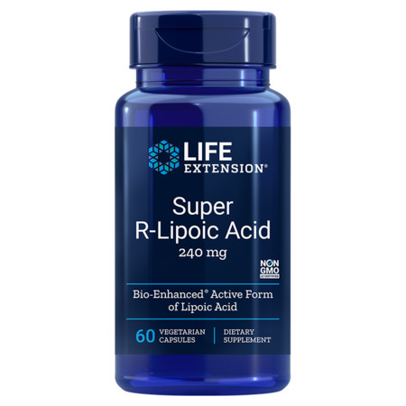 Life Extension Super R-Lipoic Acid R-Liponsäure unterstützt die zelluläre Energieproduktion und die Abwehr freier Radikale