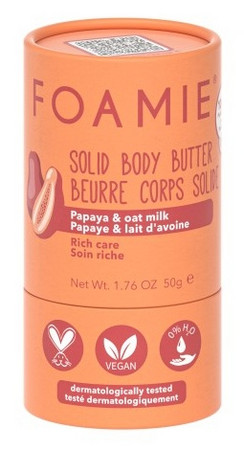 Foamie Papaya & Oat Milk Solid Body Butter soothing solid body butter