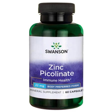 Swanson Zinc Picolinate Body Pref. Form Hoch resorbierbare Zinkform für eine bessere Prostatagesundheit und verbessertes Sehvermögen