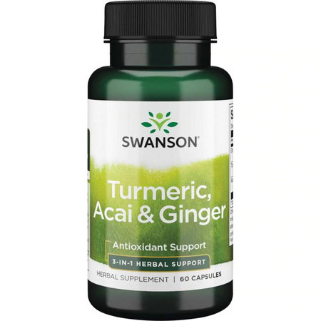 Swanson Full Spectrum Turmeric, Acai & Ginger Kurkuma, acai a zázvor pro podporu antioxidantů