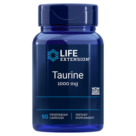 Life Extension Taurine Taurín pre podporu videnia, funkcie pečene, nervového a kardiovaskulárneho systému