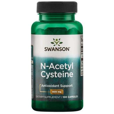 Swanson NAC N-Acetyl Cysteine Silná antioxidační aminokyselina pro zdraví jater