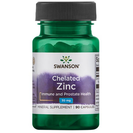 Swanson Albion Chelated Zinc Glycinate Doplněk stravy pro podporu imunity
