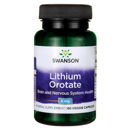 Swanson Lithium Orotate Nahrungsergänzungsmittel für emotionales Wohlbefinden und Gedächtnis