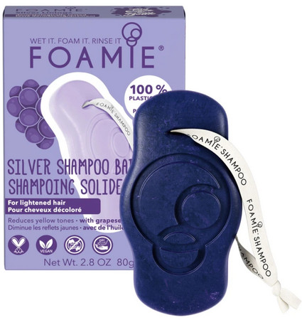 Foamie Shampoo Bar Silver Linings tuhý fialový šampon pro blond vlasy