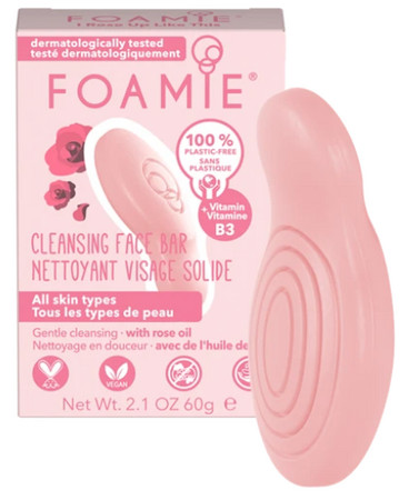 Foamie Rose Oil Cleansing Face Bar tuhé pletové mydlo pre všetky pokožky