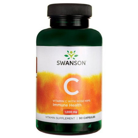 Swanson Vitamin C with Rose Hips Vitamin C mit Hagebutten zur Absorption und Steigerung der antioxidativen Potenz