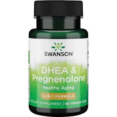 Swanson DHEA and Pregnenolone Complex přirozená hormonální podpora pro bystrost mysli a fyzickou vitalitu