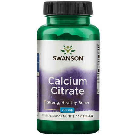 Swanson Calcium Citrate Doplněk stravy s obsahem vápníku