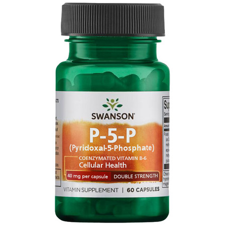 Swanson P-5-P (Pyridoxal-5-Phosphate) Coenzymated Vitamin B-6 optimálna kardiovaskulárna podpora
