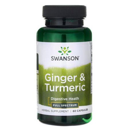Swanson Broad-Spectrum Ginger & Turmeric antioxidačné podpora pre zdravé trávenie