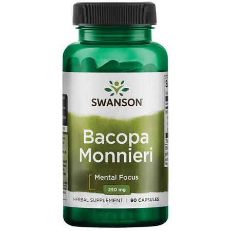 Swanson Bacopa Monnieri Extract BaCognize Doplnok stravy na podporu pamäte a koncentrácie