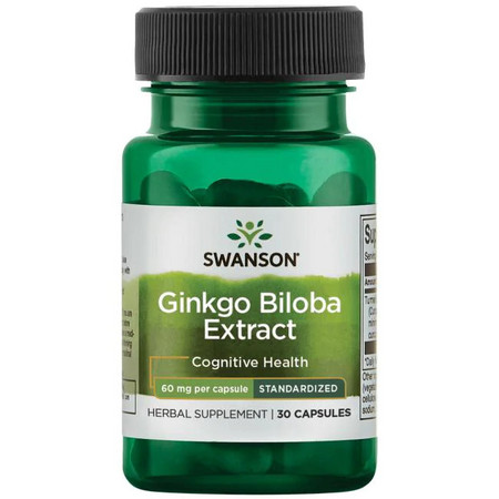 Swanson Ginkgo Biloba Extract Doplněk stravy pro podporu mozku