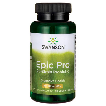 Swanson Epic-Pro 25-Strain Probiotic Doplnok stravy pre zdravé trávenie