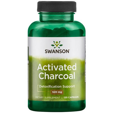 Swanson Activated Charcoal Doplněk stravy pro podporu detoxikace