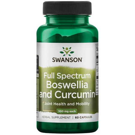 Swanson Full Spectrum Boswellia and Curcumin Doplněk stravy pro podporu kloubů