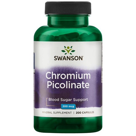 Swanson Chromium Picolinate Doplněk stravy pro podporu krevního cukru