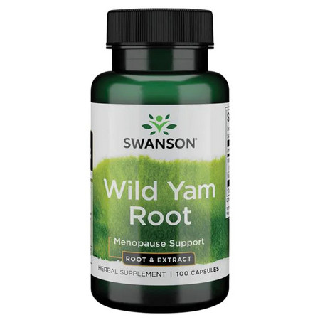 Swanson Wild Yam Root Doplněk stravy pro podporu v období menopauzy