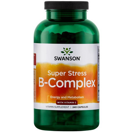 Swanson Super Stress B Complex Doplnok stravy s obsahom vitamínu B
