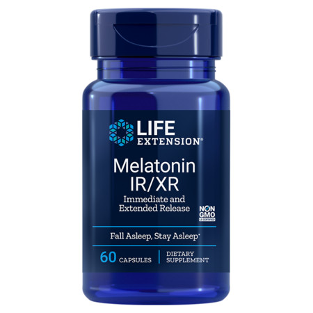 Life Extension Melatonin IR/XR für ausdauernden Schlaf die ganze Nacht