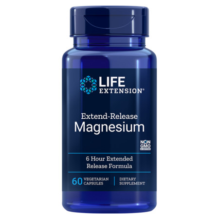 Life Extension Extend-Release Magnesium Doplnok stravy pre kardiovaskulárne zdravie a zdravie kostí