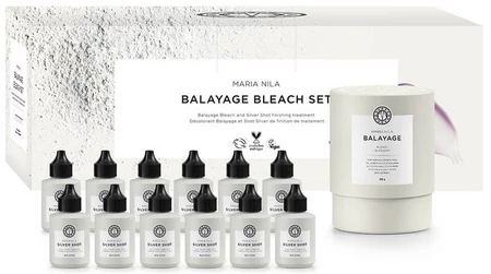 Maria Nila Balayage Bleach + Silver Shots zesvětlující prášek + neutralizátor teplých tónů