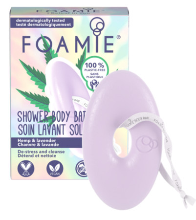 Foamie Hemp & Lavender Shower Body Bar relaxačná tuhá sprchová starostlivosť