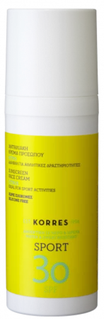 Korres Citrus Sunflower Face Cream Active Sports SPF30