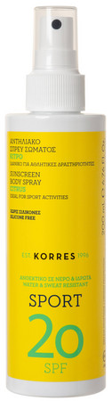 Korres Citrus Sunflower Body Spray Active Sports SPF20