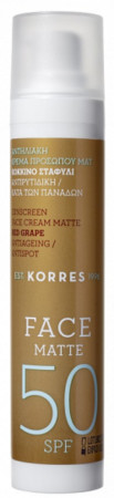 Korres Red Grape Tinted Sunscreen Face Cream Matte SPF 50