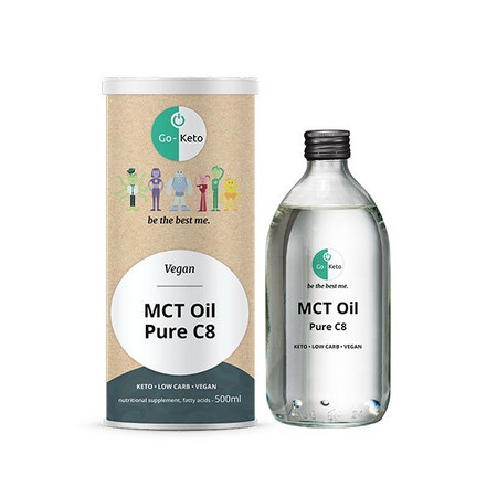 Life Extension Go-Keto Premium Coconut MCT Oil C8 palm-free drink that can support a keto lifestyle while enhancing energy