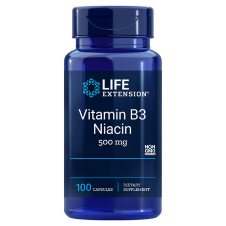 Life Extension Vitamin B3 Niacin podpora přeměny energie z potravy