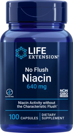 Life Extension No Flush Niacin Doplněk stravy pro podporu zdravého metabolismu