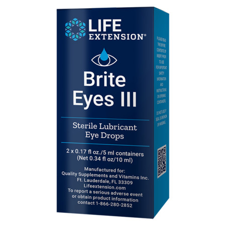 Life Extension Brite Eyes III Očné kvapky