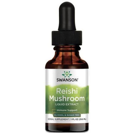 Swanson Reishi Mushroom Liquid Extract Doplněk stravy pro podporu imunity