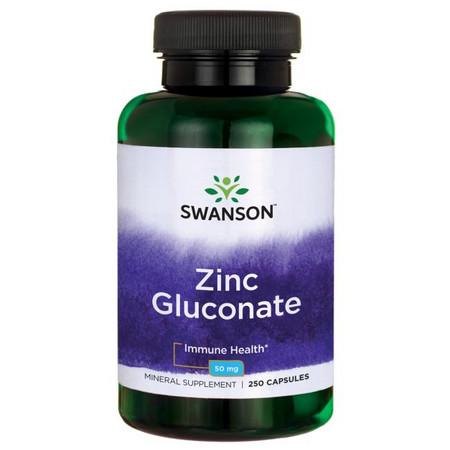 Swanson Zinc (Gluconate) Doplněk stravy pro podporu imunity