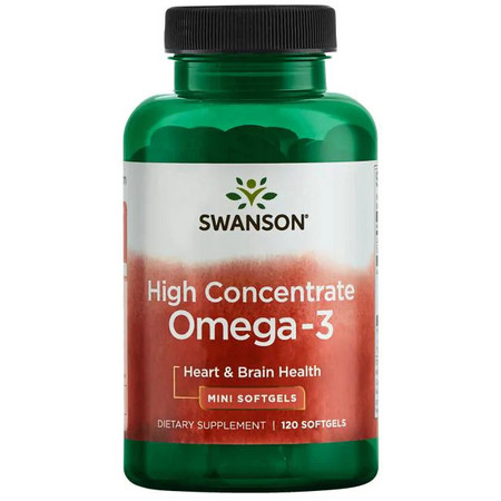 Swanson High Concentrate Omega-3 Doplnok stravy pre zdravie srdca a mozgu