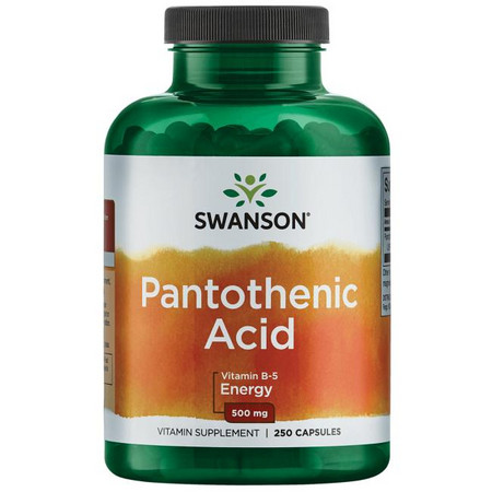 Swanson Pantothenic Acid Doplnok stravy pre podporu energie