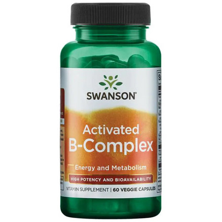 Swanson Activated B-Complex High Potency and Bioavailability Doplnok stravy pre energiu a podporu metabolizmu