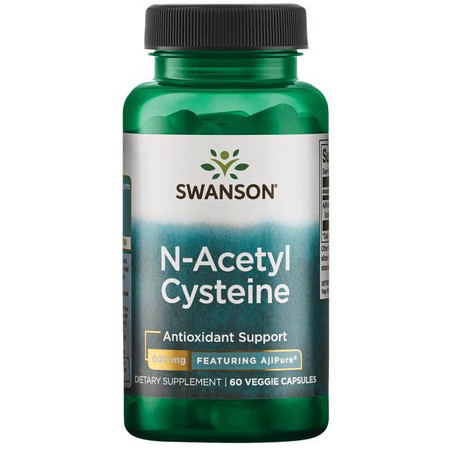 Swanson N-Acetyl Cysteine + AjiPure Doplněk stravy s antioxidanty
