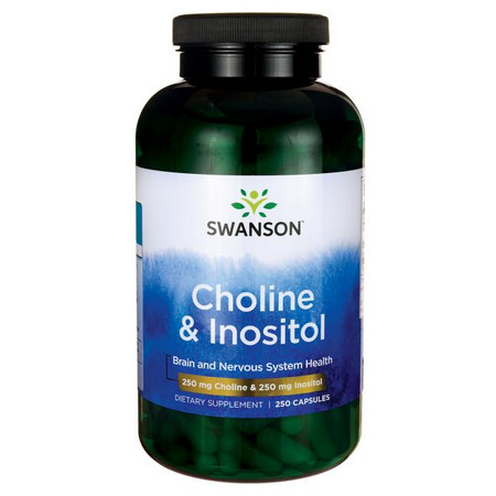 Swanson Choline & Inositol Doplnok stravy pre zdravie mozgu a nervového systému