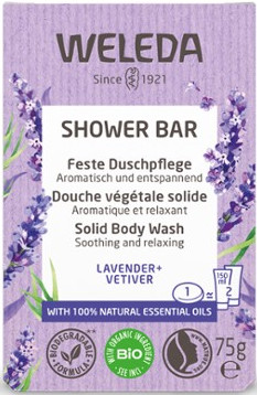 Weleda Shower Bar Lavender levanduľové relaxačné a upokojujúce mydlo